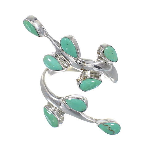 Turquoise Southwest Sterling Silver Jewelry Ring Size 6-1/4 VX62578